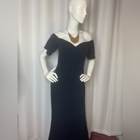 Dark Blue Gown By Malina - Picture 3 of 13